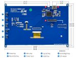 10,1" Waveshare резистивный сенсорный ЖК-дисплей, 1024×600, HDMI, IPS-экран