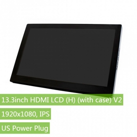 13,3" Display Waveshare HDMI LCD (H) (with case) V2, 1920x1080, IPS - Монитор для Raspberry Pi 3B/2B/B+/A+/B