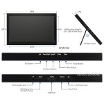 13,3" Display Waveshare HDMI LCD (H) (with case) V2, 1920x1080, IPS - Монитор для Raspberry Pi 3B/2B/B+/A+/B