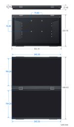 15,6" портативный складной двойной дисплей, 1920х1080, mini HDMI/Type-C