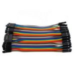 40pcs 10cm Female to Female Color Ribbon - Соединительный кабель 1X40 Пин мама-мама - 10см