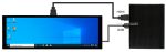 7,9" Waveshare емкостный сенсорный дисплей 400×1280 HDMI, IPS экран, закаленное стекло