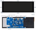 7,9" Waveshare емкостный сенсорный дисплей 400×1280 HDMI, IPS экран, закаленное стекло