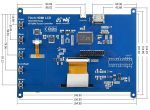 7" резистивный сенсорный ЖК-дисплей, 1024×600, HDMI, IPS, без корпуса