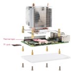 Активный радиатор ICE Tower для Raspberry Pi 5 с RGB-светодиодом