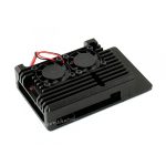 Алюминиевый корпус для Raspberry Pi 4 с двумя охлаждающими вентиляторами