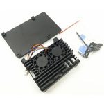 Алюминиевый корпус для Raspberry Pi 5 с двумя охлаждающими вентиляторами