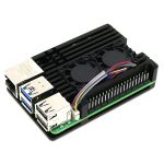 Алюминиевый корпус для Raspberry Pi 5 с двумя охлаждающими вентиляторами