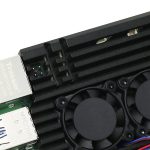 Алюминиевый корпус для Raspberry Pi 5 с двумя охлаждающими вентиляторами