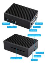 Алюминиевый корпус для Raspberry Pi 5 с стойками радиатора и вентилятором