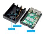 Алюминиевый корпус для Raspberry Pi 5 с стойками радиатора и вентилятором
