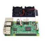 Алюминиевый радиатор с двумя вентиляторами для Raspberry Pi