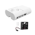 Белый овальный корпус для Raspberry Pi 4 с вентилятором