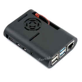 Черный овальный корпус для Raspberry Pi 4 с вентилятором