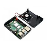 Черный овальный корпус для Raspberry Pi 4 с вентилятором