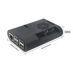 Черный овальный корпус для Raspberry Pi 5 с возможностью размещения вентилятора