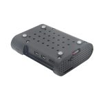 Черный овальный корпус для Raspberry Pi 5 с возможностью размещения вентилятора