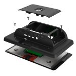 Черный пластиковый корпус для официального дисплея совместимый с Raspberry Pi 4