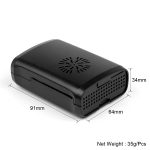 Черный пластиковый корпус для Raspberry PI 3/ Pi 2/ B+ с возможностью установки вентилятора