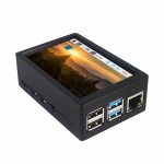 Черный пластиковый корпус для Raspberry Pi 4 с 3.5 дюймовым дисплеем