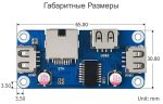 Ethernet/USB HUB HAT(B) концентратор для серии Raspberry Pi
