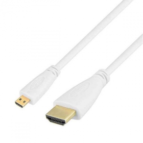 Кабель HDMI/microHDMI длиной 1 метр белого цвета