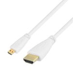Кабель HDMI/microHDMI длиной 1 метр белого цвета