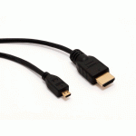 Кабель HDMI/microHDMI длиной 1 метр черного цвета