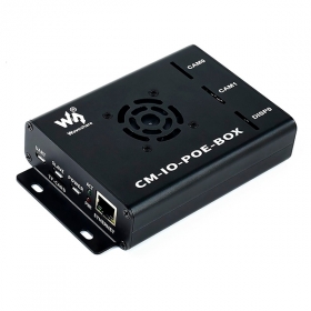 Металический корпус с платой расширения Raspberry PoE для вычислительного модуля Raspberry Pi