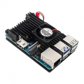 Металлический корпус для Orange Pi 3B с вентилятором