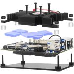 Металлический корпус для Orange Pi 4 LTS с вентилятором