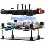 Металлический корпус для Orange Pi 5 Plus с вентилятором