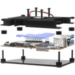Металлический корпус для Orange Pi 5 с вентилятором