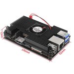 Металлический корпус для Orange Pi 5 с вентилятором