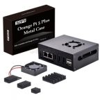 Металлический корпус Geeekpi для Orange Pi 5 Plus с активным охлаждением