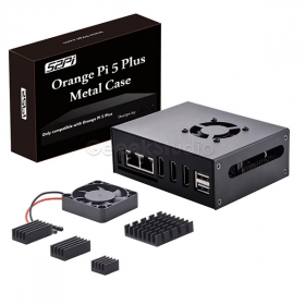 Металлический корпус Geeekpi для Orange Pi 5 Plus с активным охлаждением