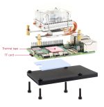 Низкопрофильный активный радиатор ICE Tower для Raspberry Pi 5 с RGB-светодиодом