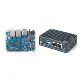 Одноплатный мини компьютер NanoPi M5 8Гб RAM в металлическом корпусе