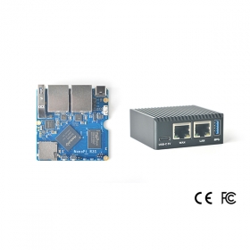 Одноплатный мини-компьютер NanoPi R3S 2Гб RAM 32Гб eMMC в металлическим корпусом