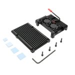 Охлаждающий корпус из алюминиевого сплава для Raspberry Pi с двойным вентилятором (case B)