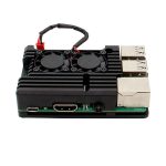 Охлаждающий корпус из алюминиевого сплава для Raspberry Pi с двойным вентилятором (case B)