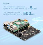 PCIE TO 4-CH NVME Board (B) - 4-х канальный адаптер M.2 для Raspberry Pi 5
