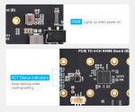 PCIE TO 4-CH NVME Board (B) - 4-х канальный адаптер M.2 для Raspberry Pi 5