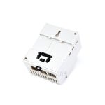Пластиковый корпус на DIN-рейку для Raspberry Pi 5 с прозрачной крышкой
