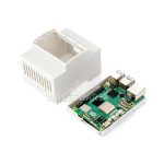 Пластиковый корпус на DIN-рейку для Raspberry Pi 5 с прозрачной крышкой