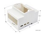 Пластиковый корпус на DIN-рейку для Raspberry Pi 5 с прозрачной крышкой