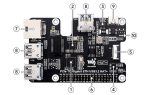 Плата PCIe c гигабитным Ethernet и USB 3.2 Gen1 для Raspberry Pi 5