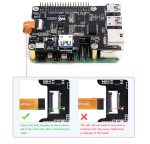 Плата PCIe c гигабитным Ethernet и USB 3.2 Gen1 для Raspberry Pi 5