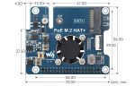 Плата PCIe для M.2 адаптера с функцией PoE для Raspberry Pi 5