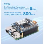 Плата PCIe для M.2 адаптера с функцией PoE для Raspberry Pi 5